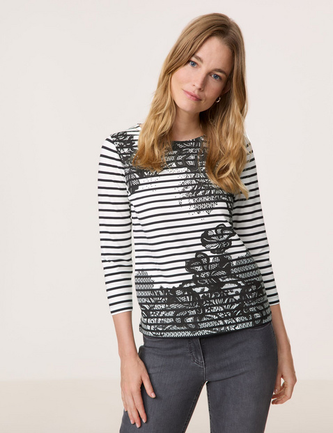 3/4 Arm Shirt mit floraler Spitze