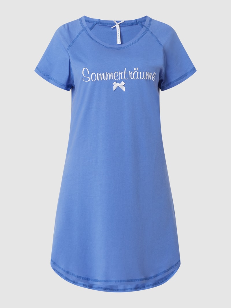 Nachthemd mit Wording in blau