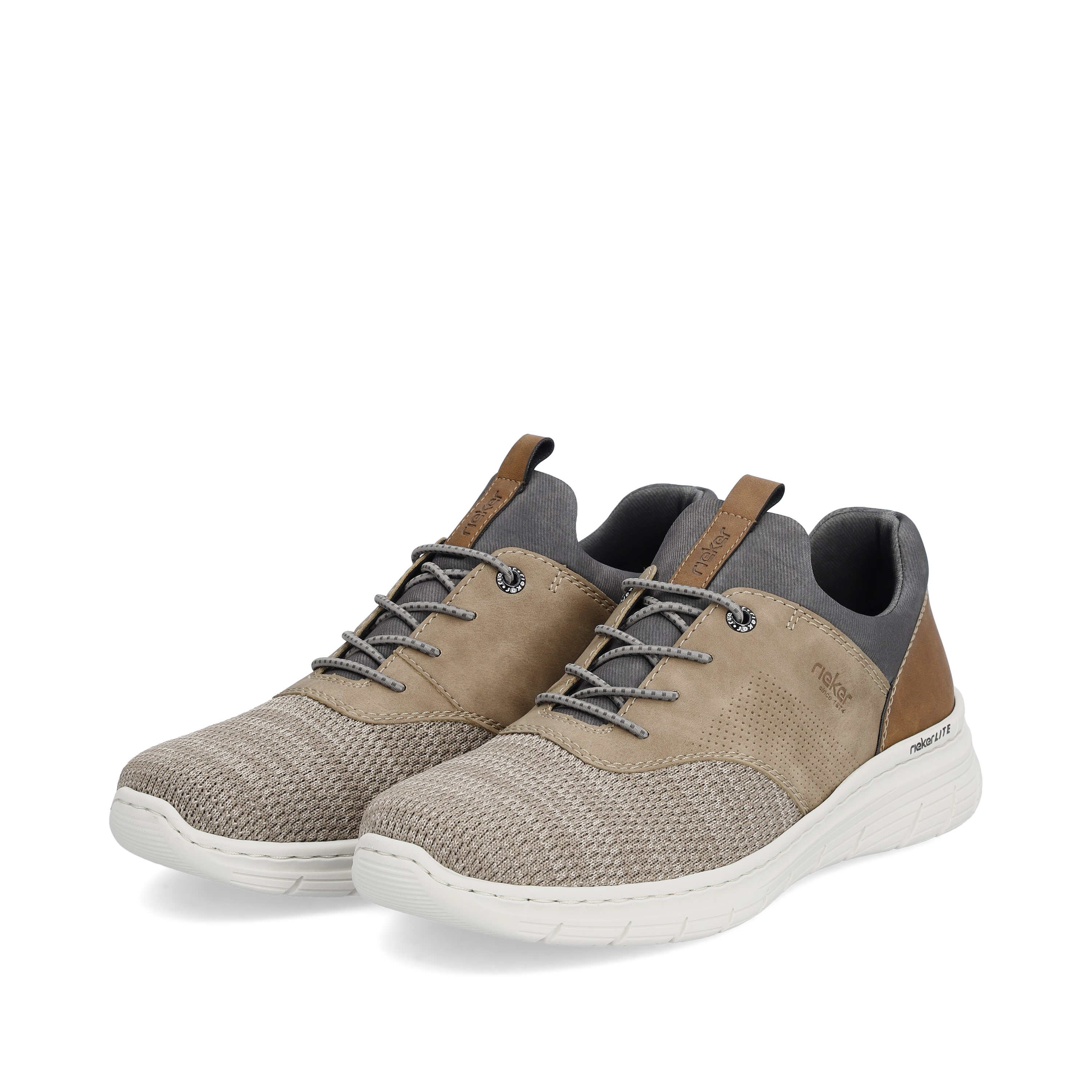 Rieker Herren Slipper braun-beige