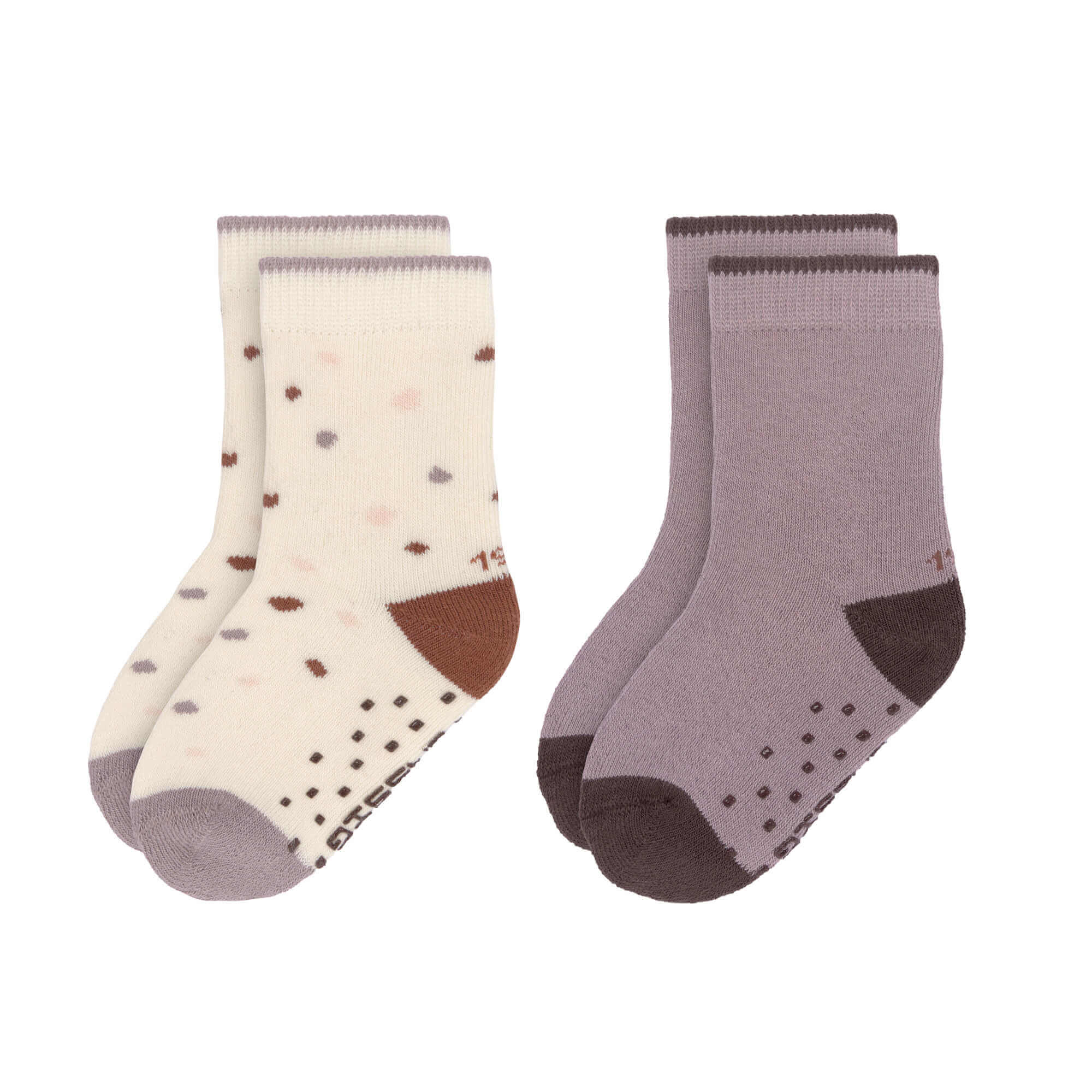 Kinder Antirutsch-Socken (2er-Set), Tiny Farmer Lila