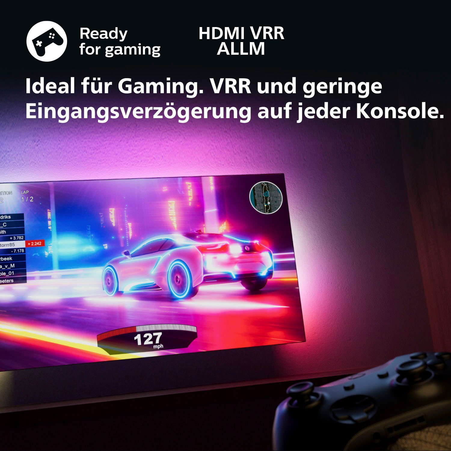 Philips 65PUS8108/12 LED-Fernseher (164 cm/65 Zoll, 4K Ultra HD, Smart-TV)