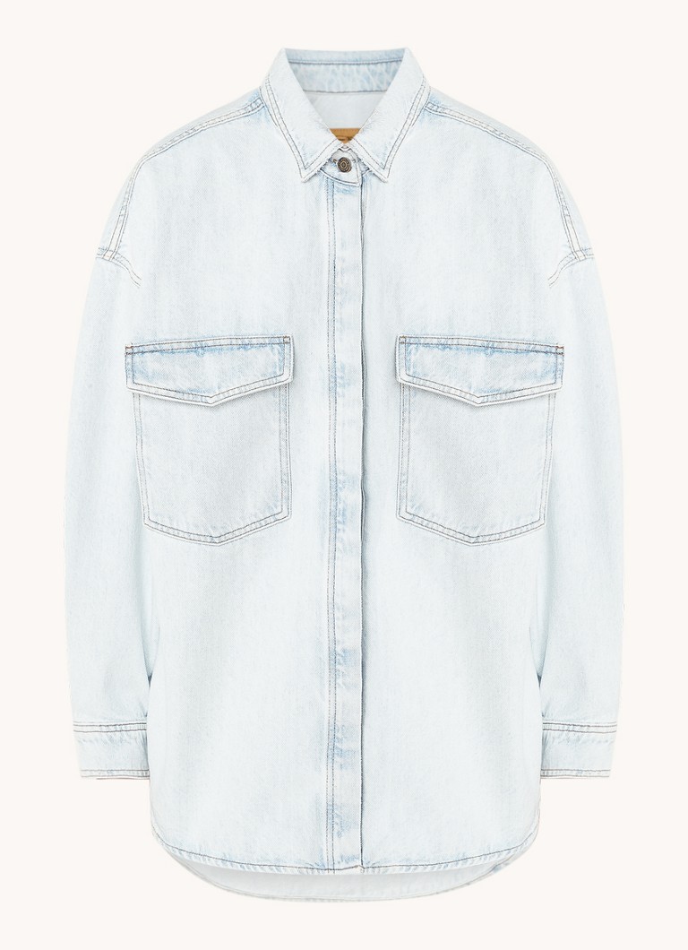 American Vintage Chemise oversized denim blouse with chest pockets