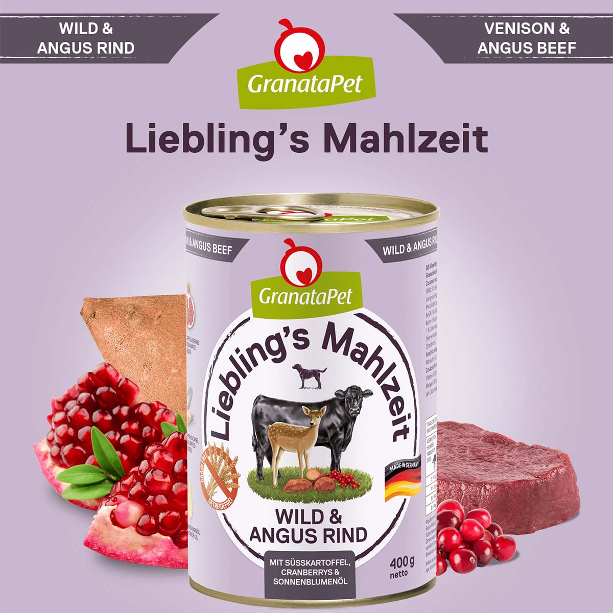 GranataPet Liebling's Mahlzeit Wild und Angus Rind bei ZooRoyal