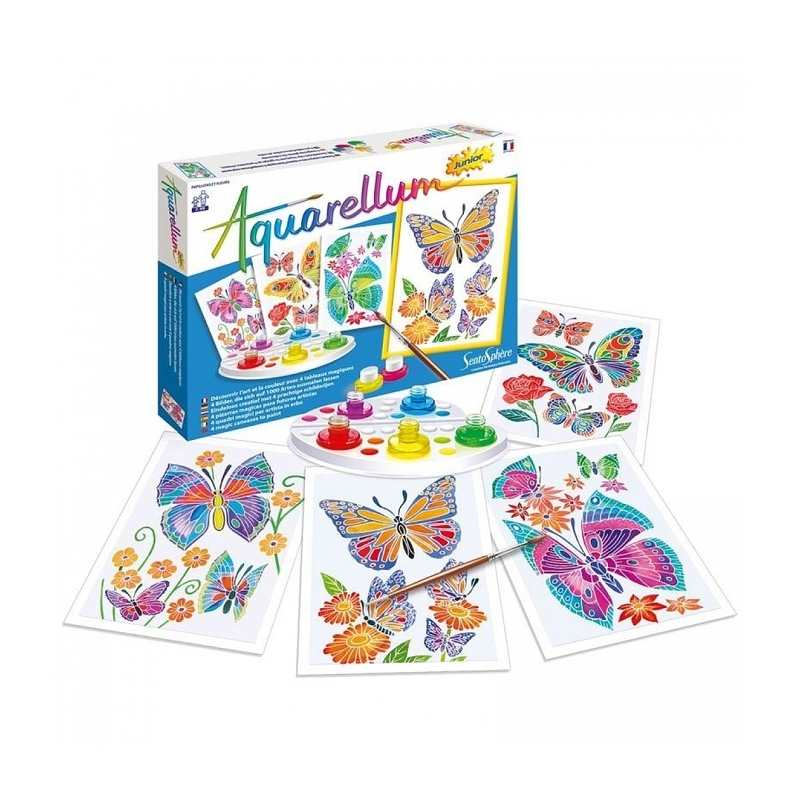 Aquarellum Junior papillons et fleurs