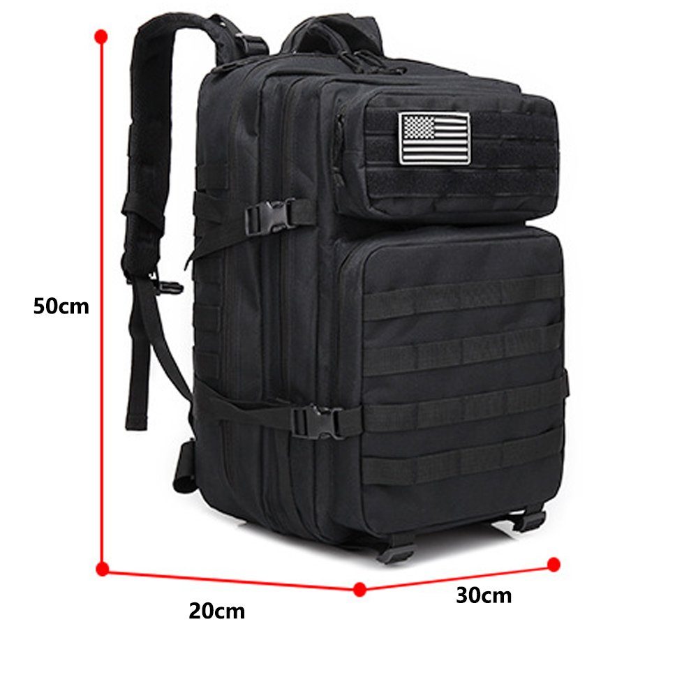 AKKEE Wanderrucksack 45L Taktische Rucksack Herren Große Pack Leicht und atmungsaktiv (45L Große Kapazität Wasserdicht, Rucksack Herren), Rucksäcke Backpack für Wandern im Freien Trekking Camping Reise