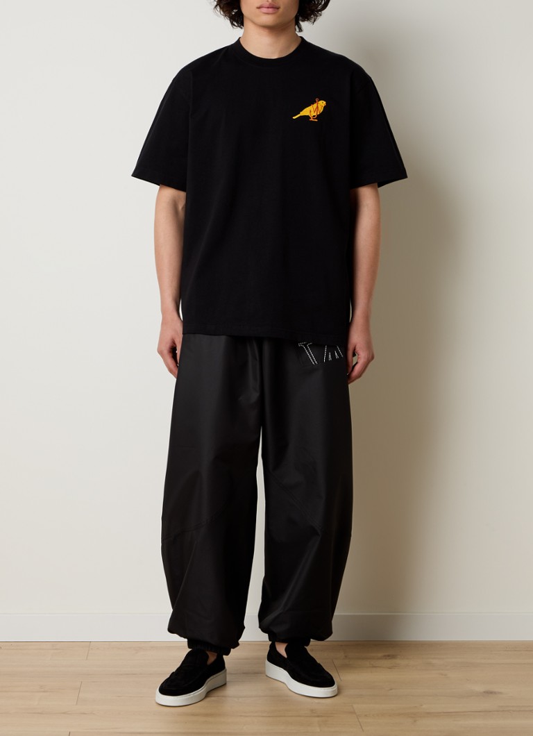 Pantaloni de trening JW Anderson slim fit, cu buzunar cu valvă și logo.