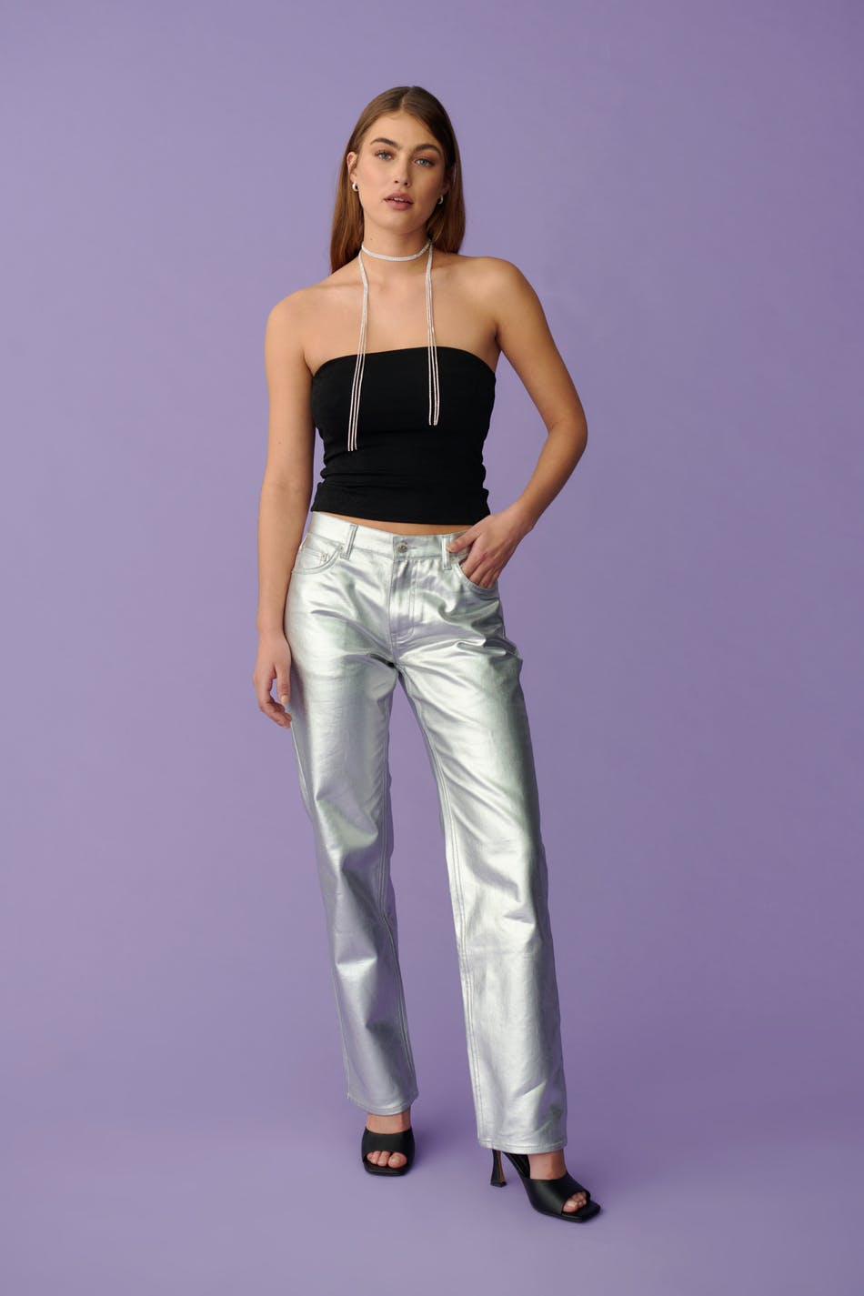 Straight long tube top