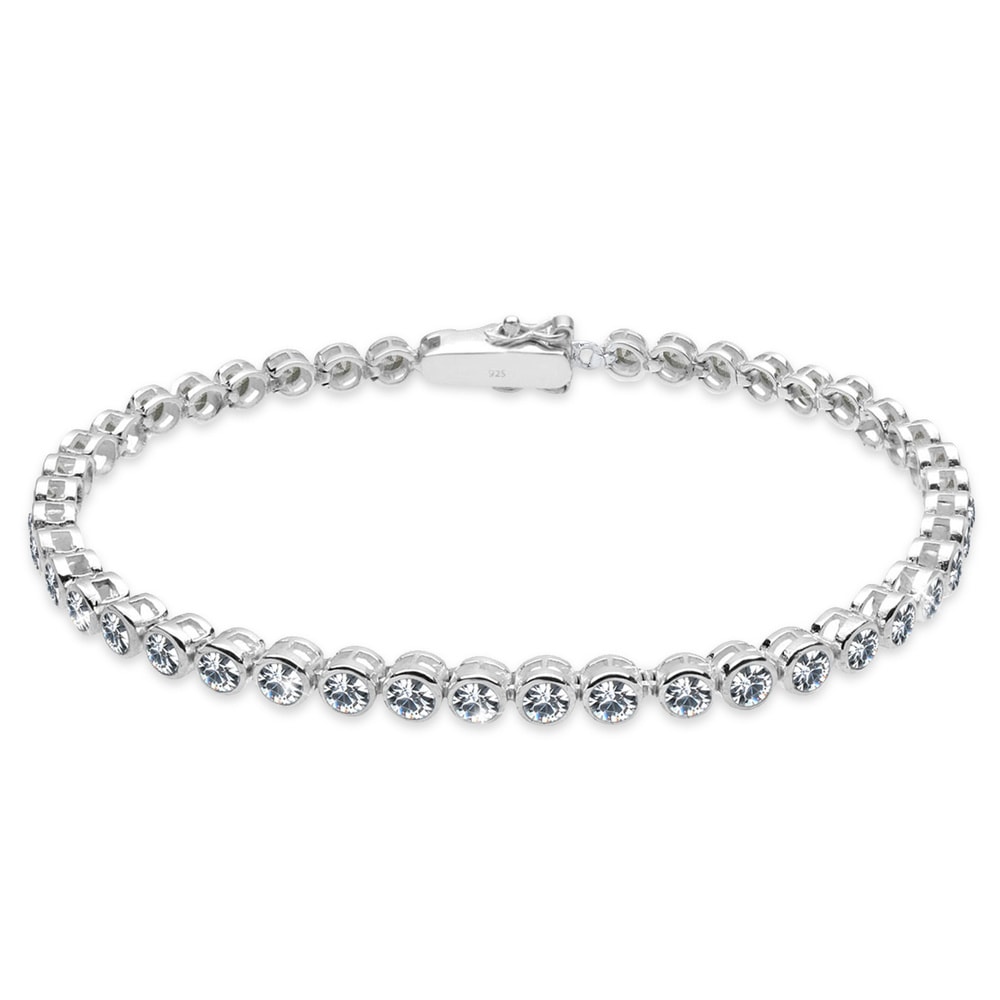 Elli Elli Bracelet Élégant avec des Cristaux Bracelet Femme - (925/1000) Argent Plaqué Bracelet