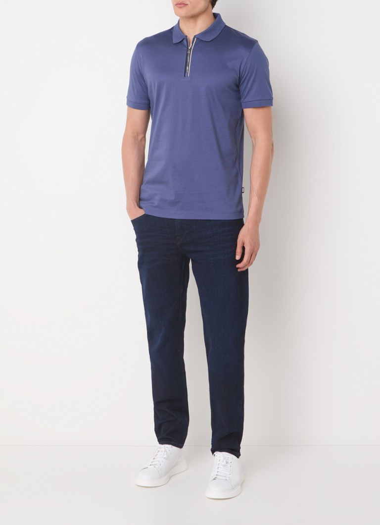 Polo slim fit HUGO BOSS C-Polston com meio zíper