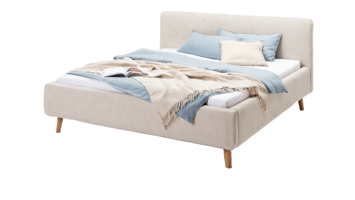 Meise Polsterbett Mattis Cord Beige 180 x 200 cm