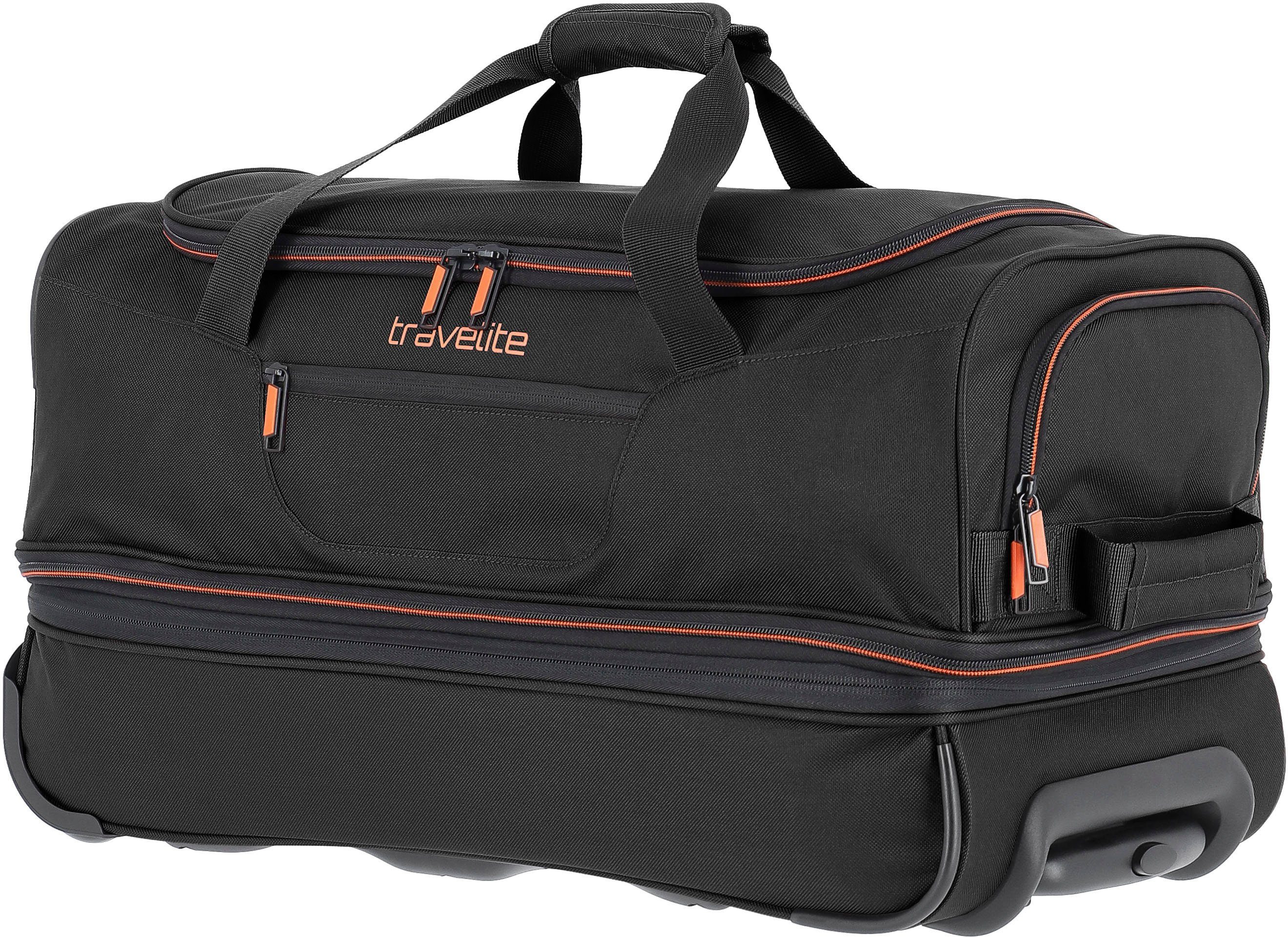 travelite Reisetasche Basics, 55 cm, schwarz, mit Rollen