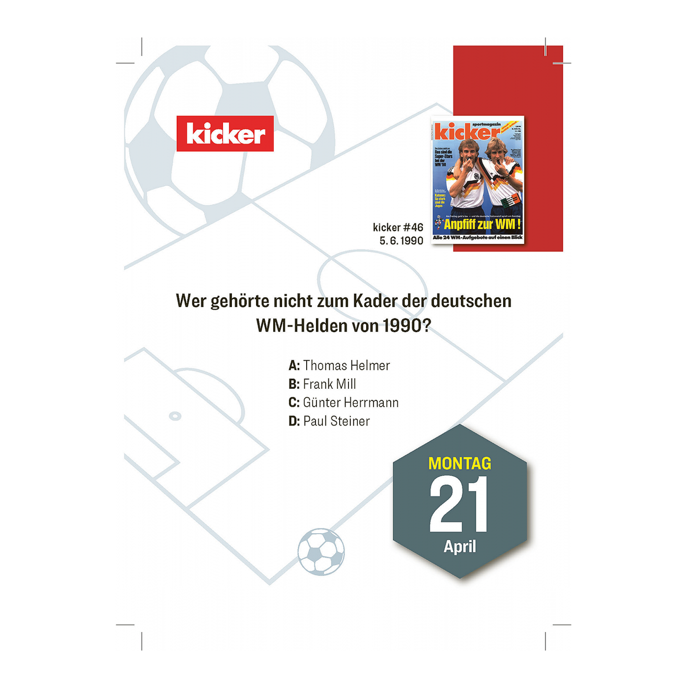 kicker - Der große kicker Quiz-Kalender 2025