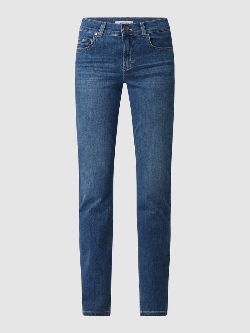 Slim Fit Jeans mit Stretch-Anteil Modell 'Cici' in blau