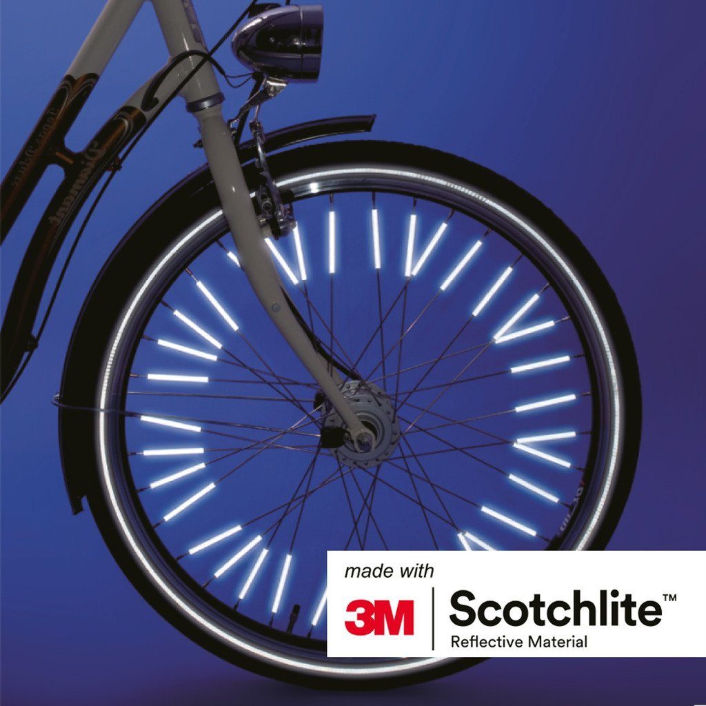 Salzmann Fahrradreflektor  3M Scotchlite Speichenreflektoren Fahrrad Speichen Reflektoren, (72 St)