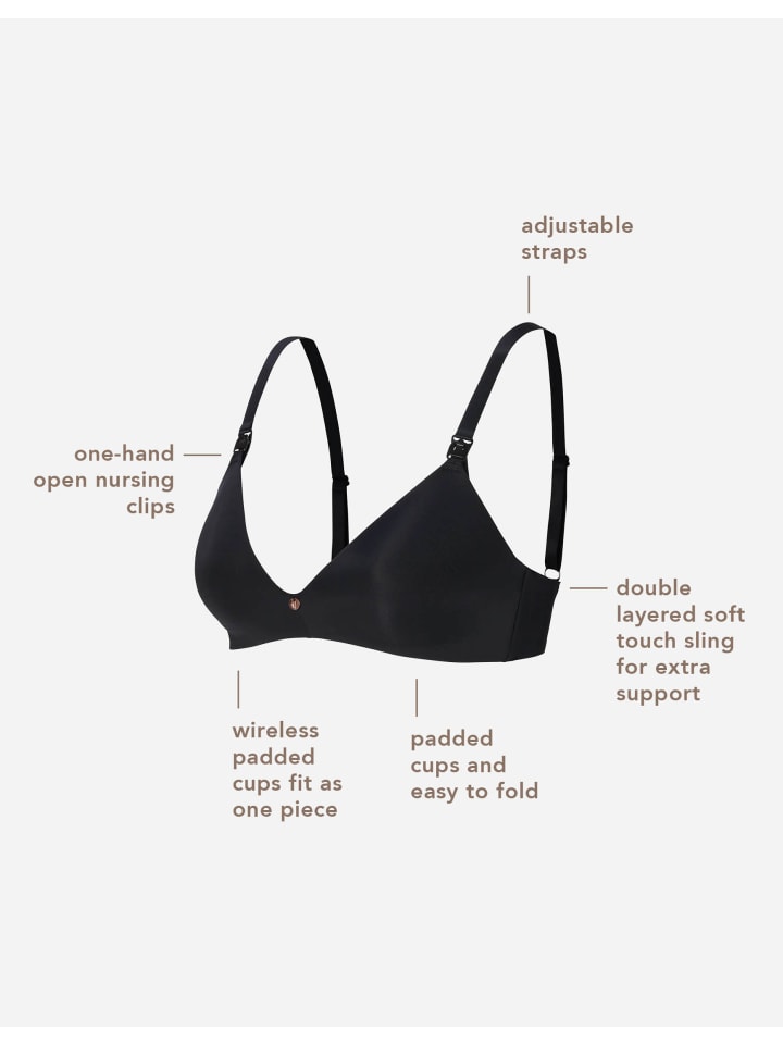 Noppies Nahtloser Still-Bh Wireless Micro Nursing Bra in Black günstig kaufen