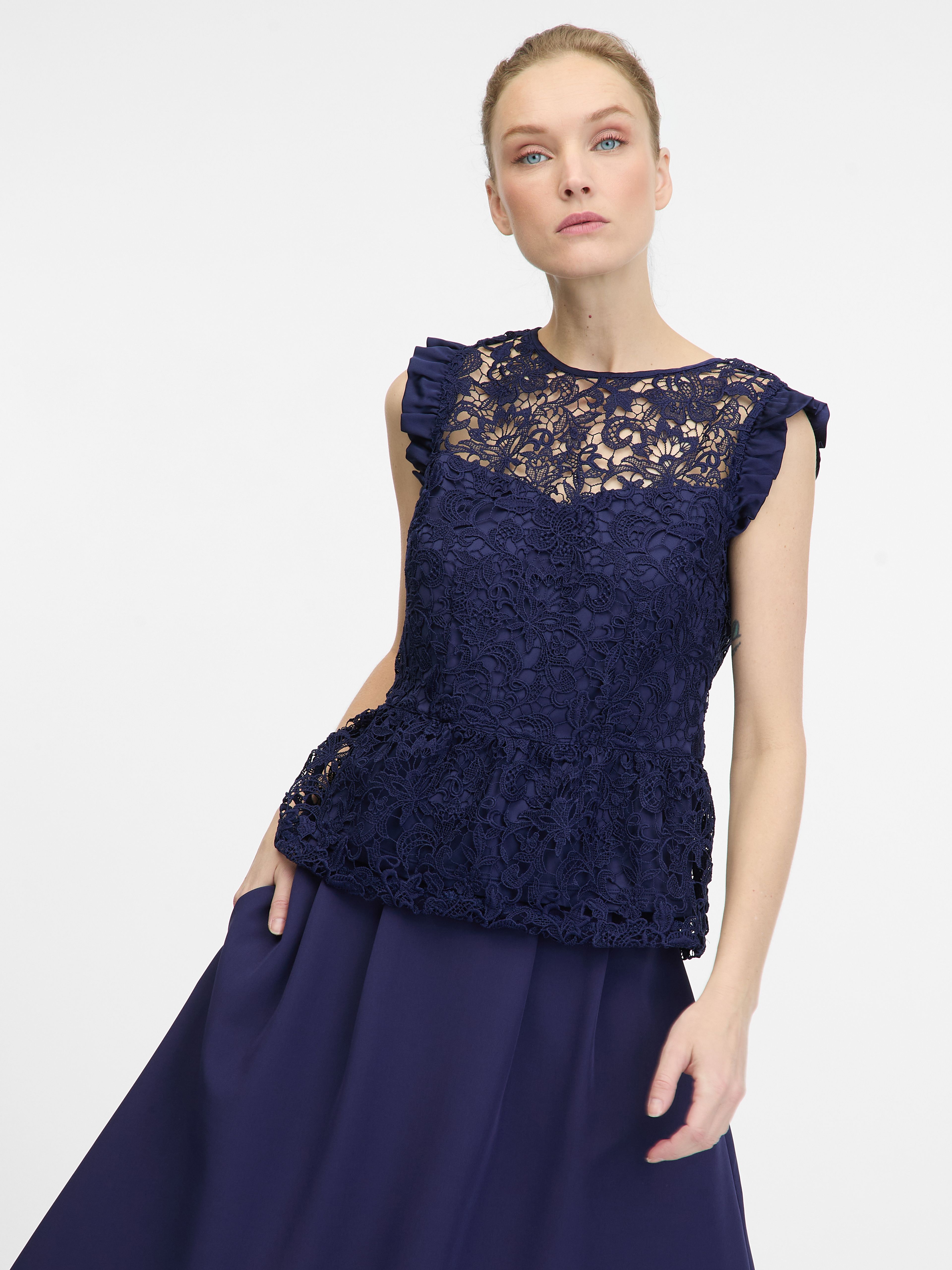 Dunkelblaue Damenbluse ORSAY