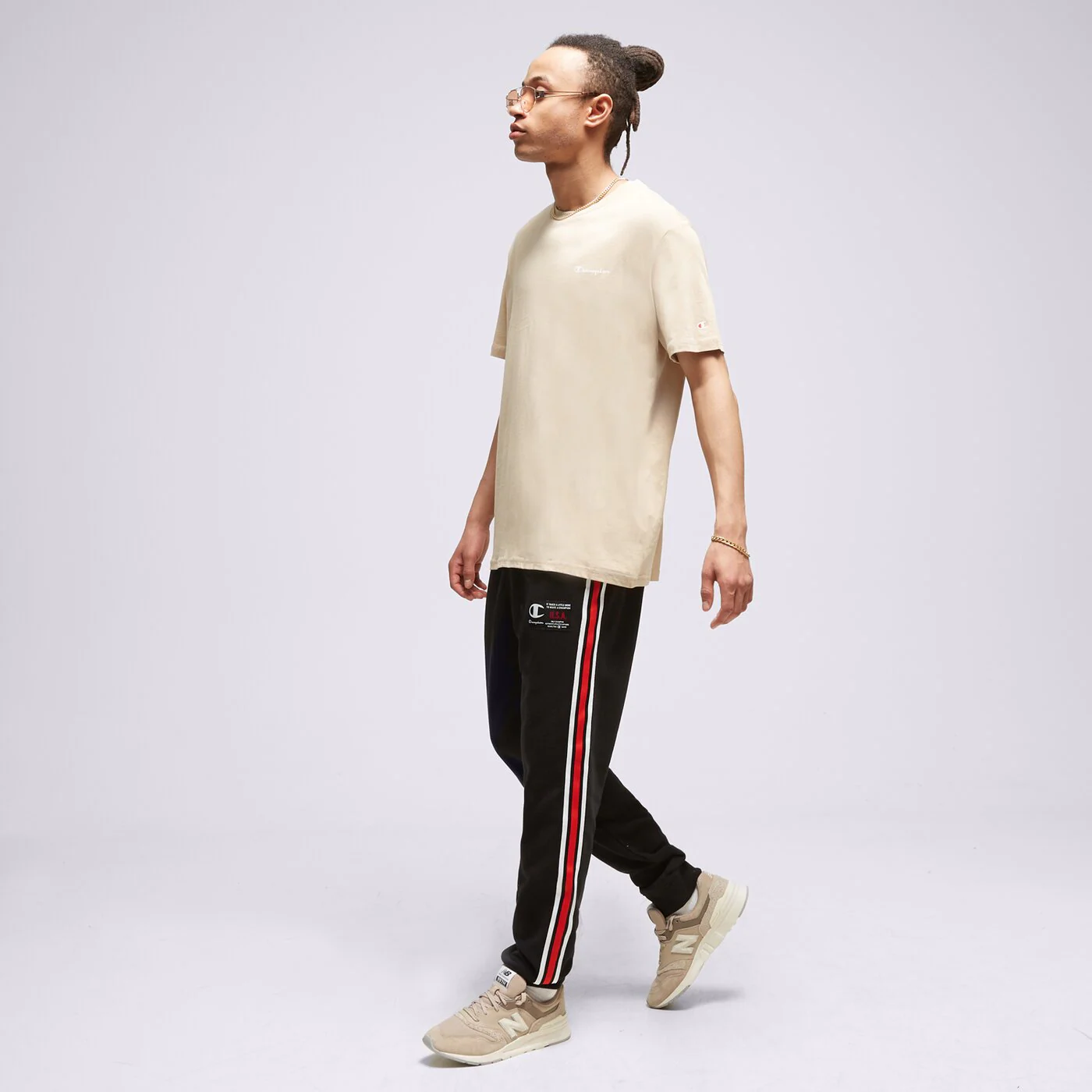 CHAMPION HOSE RIB CUFF PANTS Schwarz