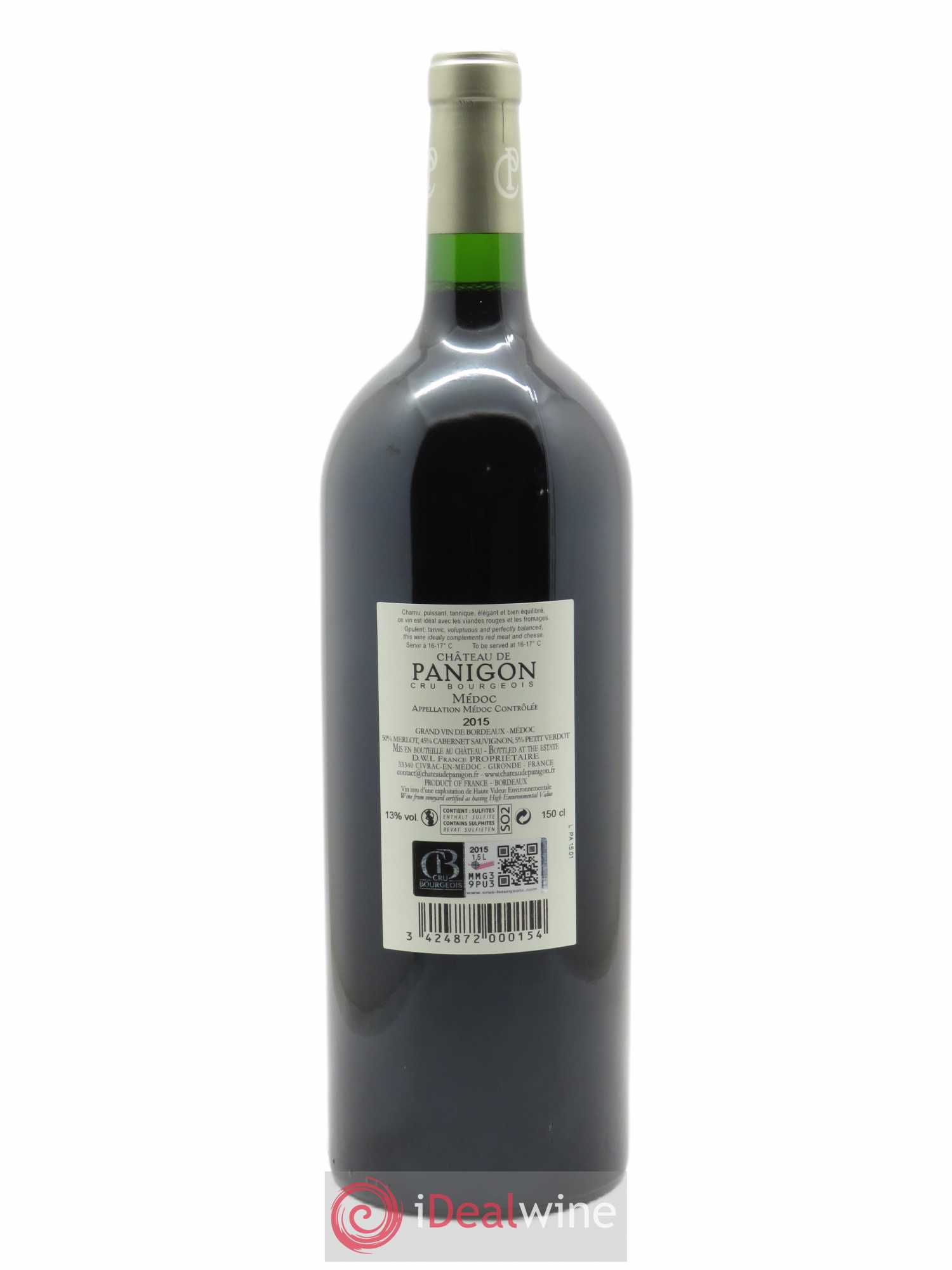Château de Panigon Cru Bourgeois  2015 - Lot de 1 Magnum