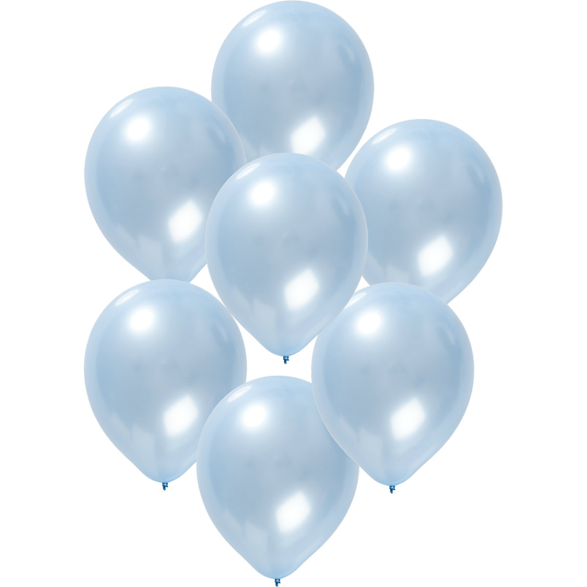 Luftballons metallic hellblau 30 cm, 50 Stück