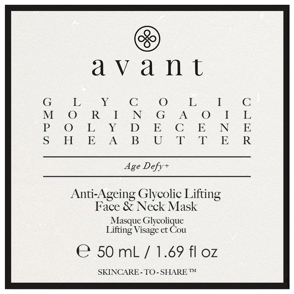 Avant Skincare Masque Glycolique Lifting Visage et Cou Cou, Menton & Décolleté