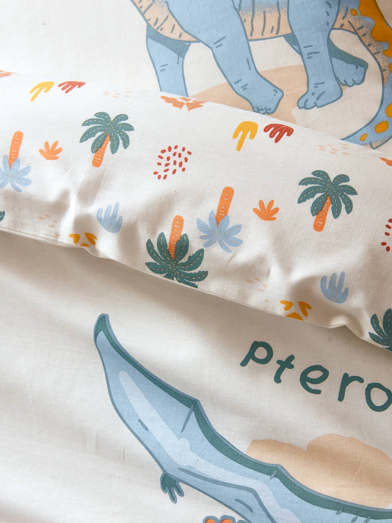 Parure enfant JURASSIC CAMP Oeko-Tex® blanc imprimé