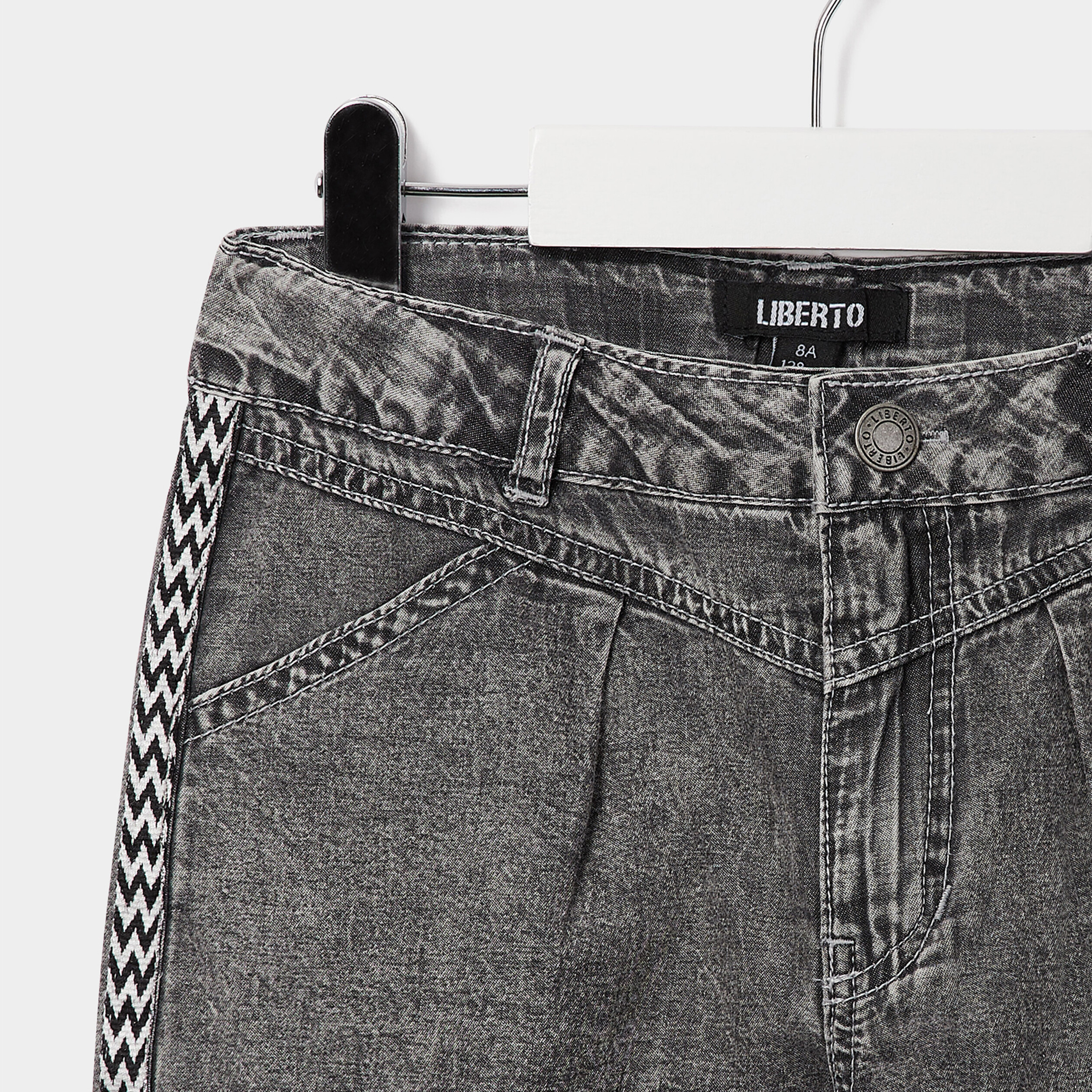 Short regular en jean Liberto denim gris fille | La Halle