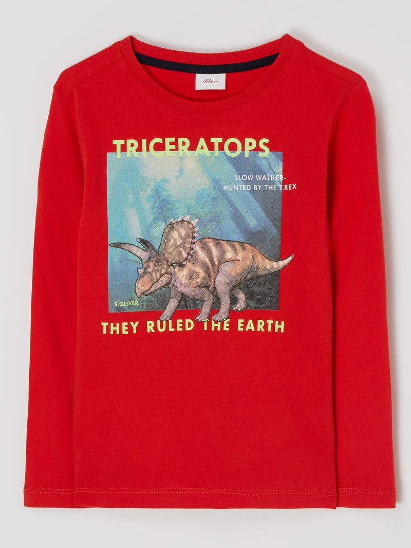 Longsleeve aus Baumwolle in rot