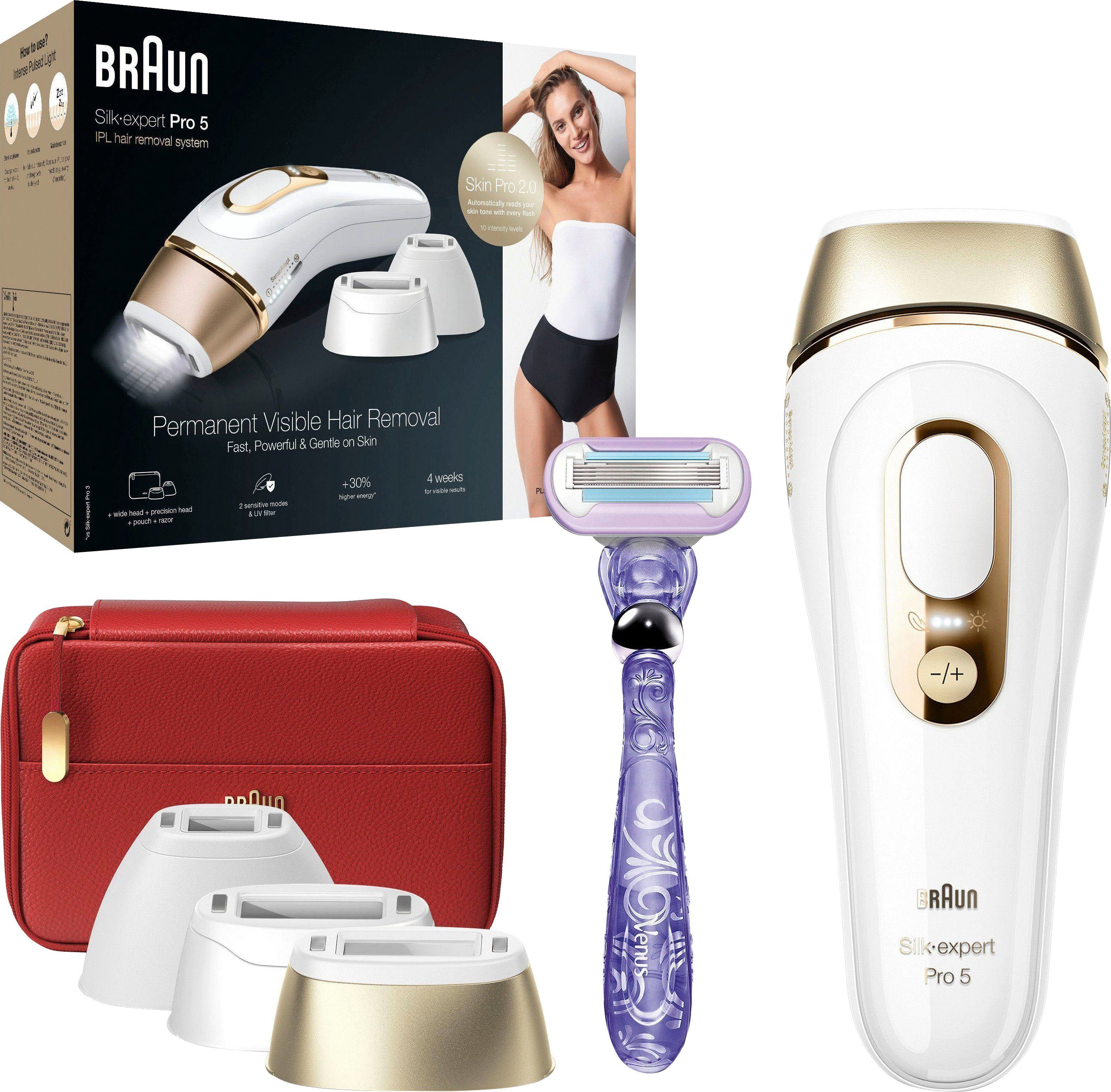 Braun IPL-Haarentferner HERO, Silk-Expert Pro 5 PL5267, 400.000 Lichtimpulse, Skin Pro 2.0 Sensor