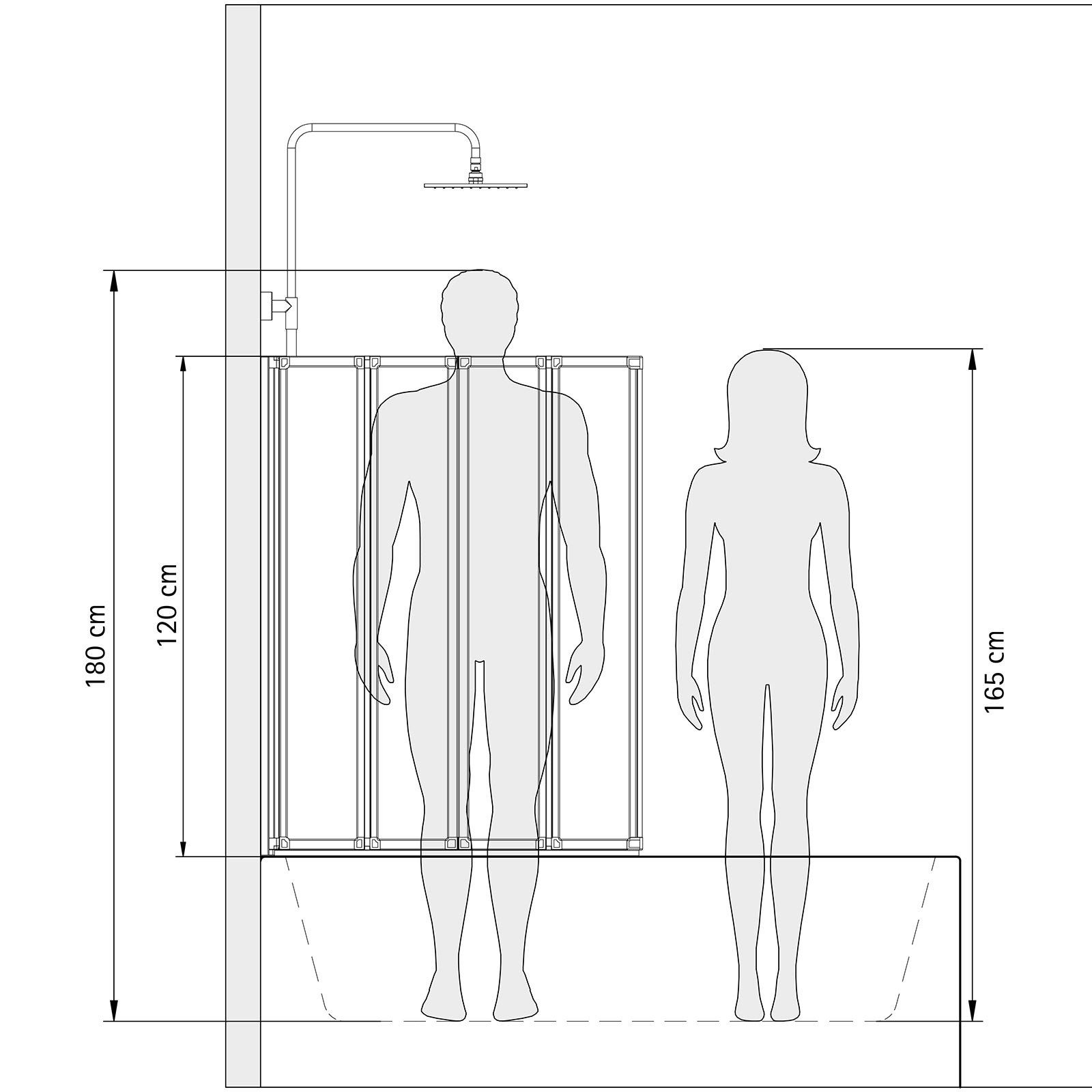 Schulte Badewannenaufsatz Smart BxH: 93 x 121 cm, 3 mm Sicherheitsglas, (4 tlg), zum Kleben - ohne Bohren in die Fliese, inkl. Klebe-Montage-Set