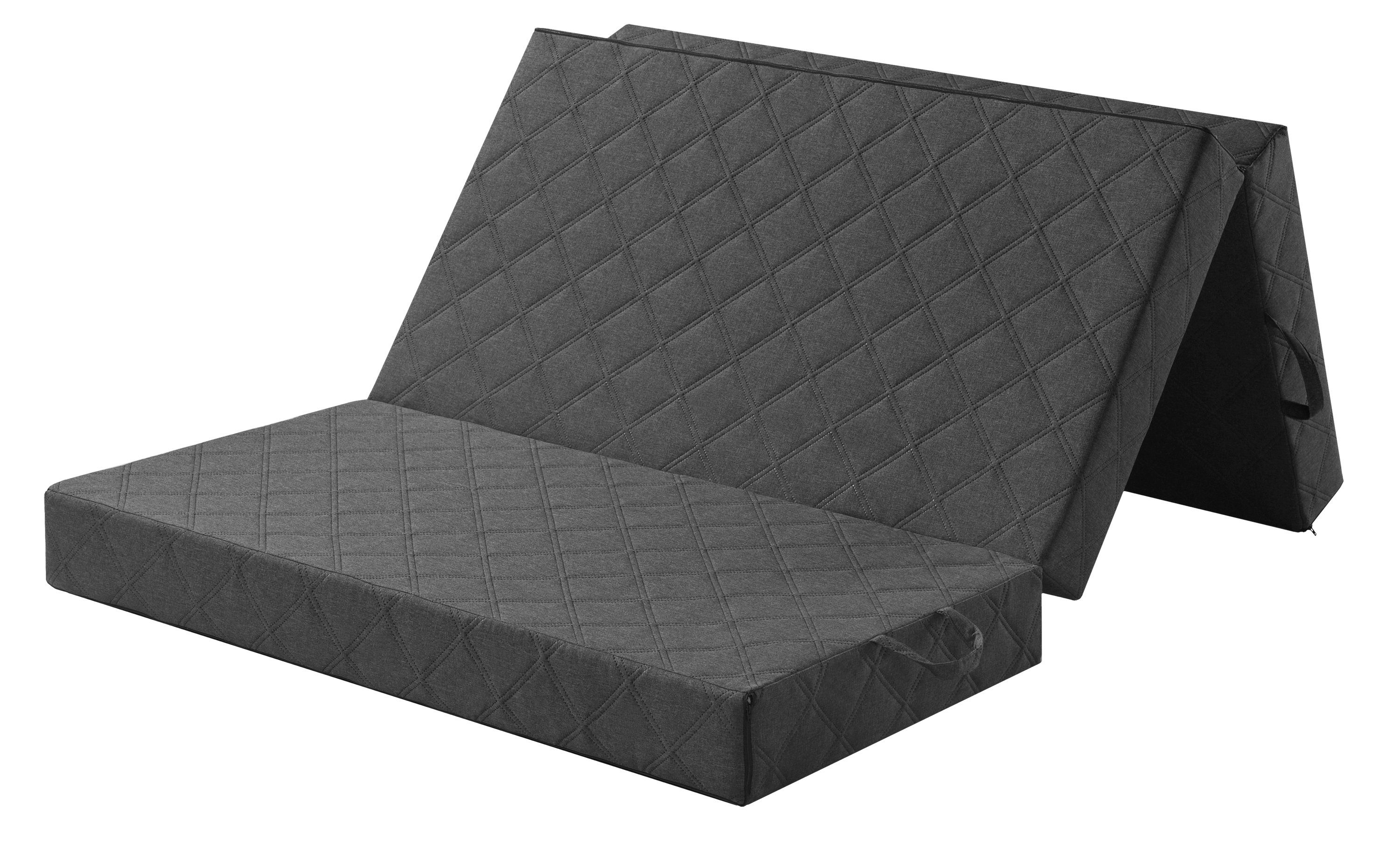 Klappmatratze Doppel Klappmatratze, Gästematratze, Sitzhocker, mit Husse, sleepling, als Matratze, Sofa und Hocker verwendbar
