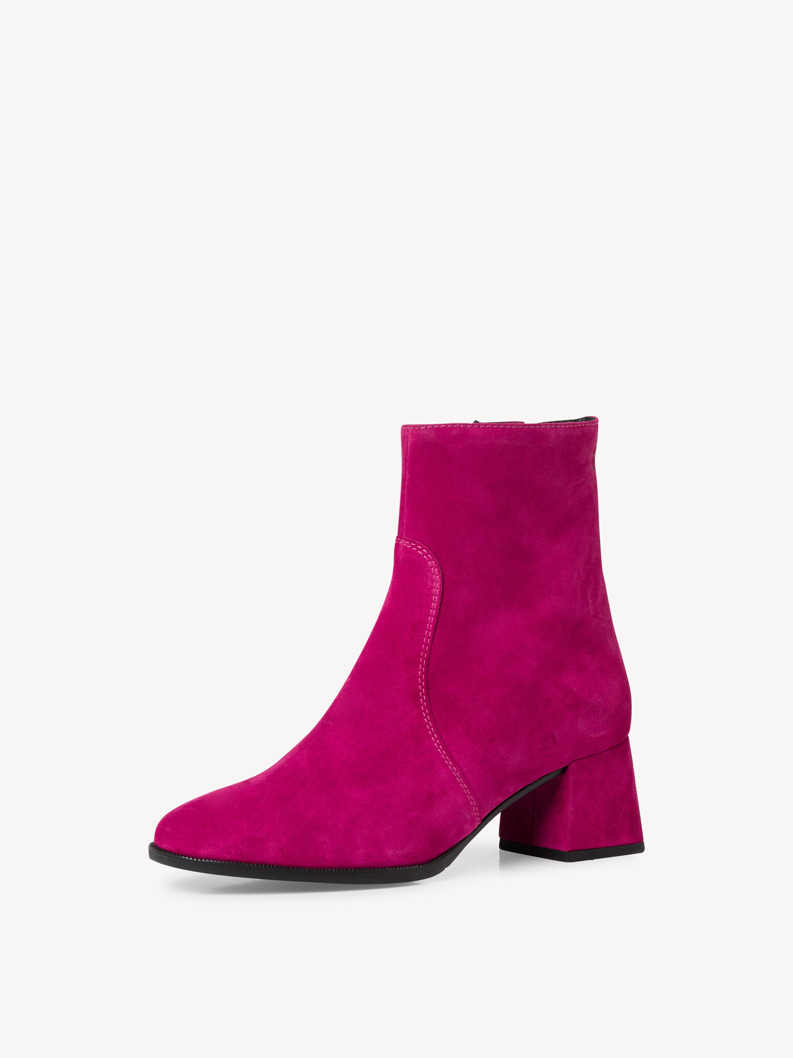 Bottine en cuir - rose fuchsia