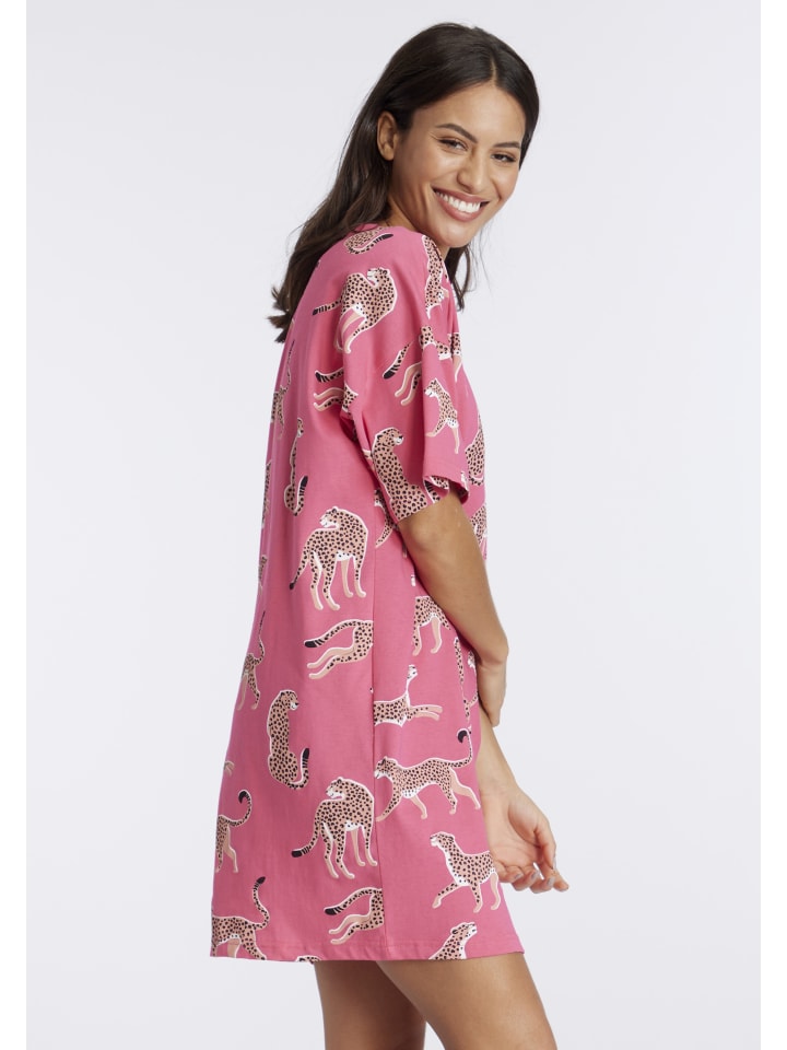 VIVANCE DREAMS Sleepshirt in pink-gemustert günstig kaufen