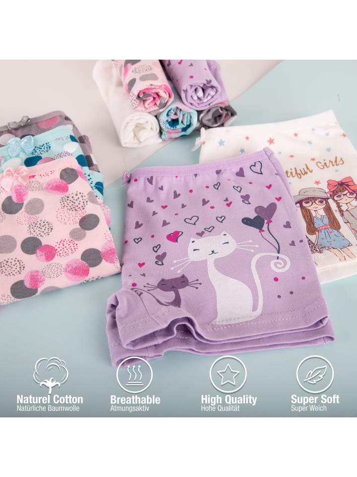 LOREZA 10er Set Pantys - Punkte - Bunt günstig kaufen