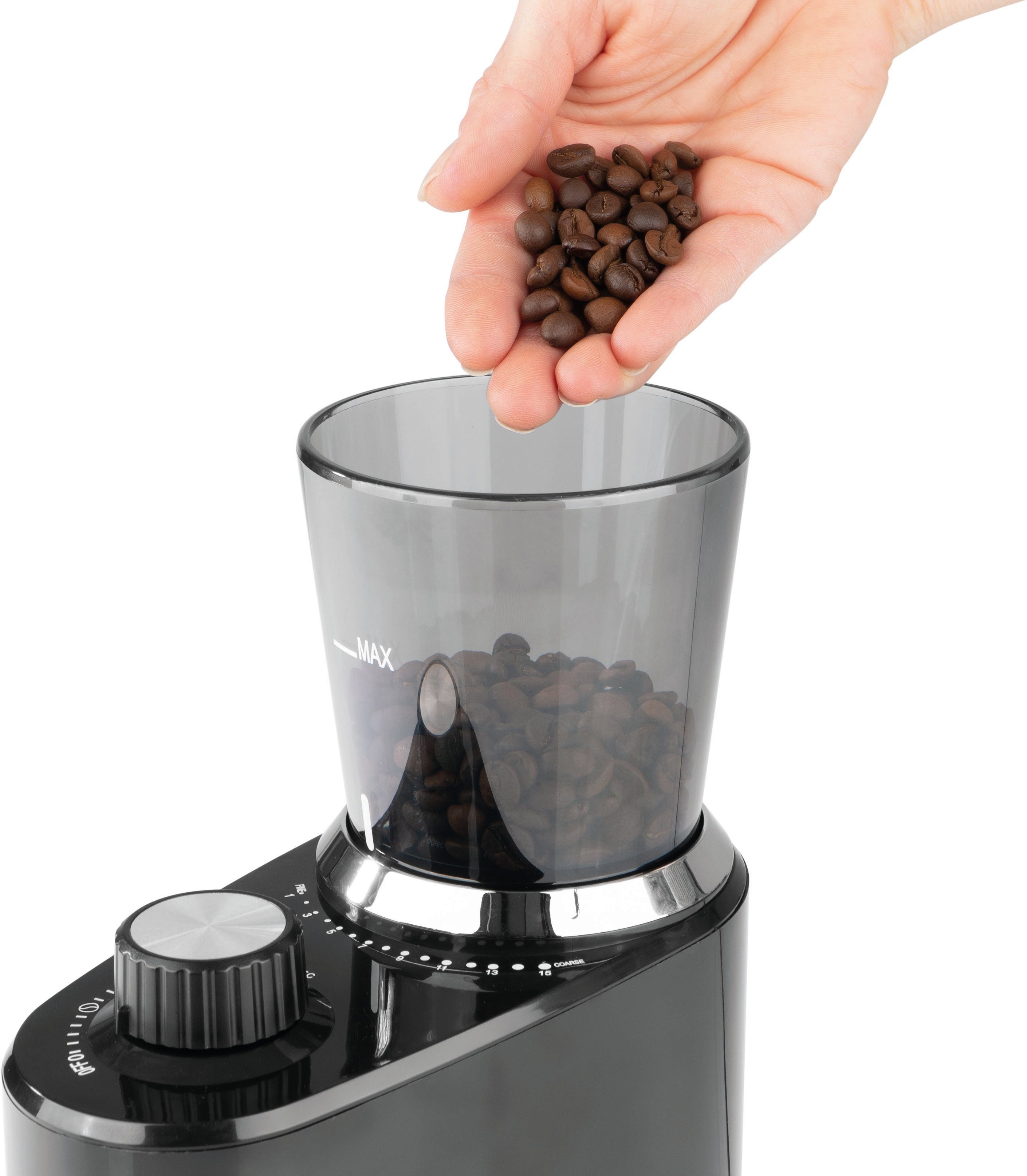 BEEM Kaffeemühle GRIND-Intense, 150 W, Kegelmahlwerk, 160 g Bohnenbehälter