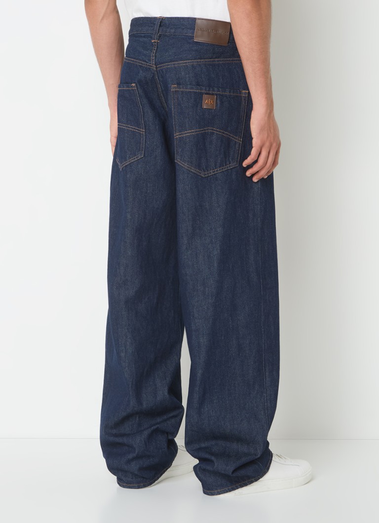Jeansy Armani Exchange, luźny krój, ciemne wyblaknięcie
