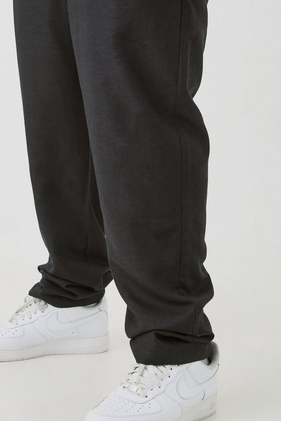 Plus schmale Leinen-Hose mit elastischem Bund
