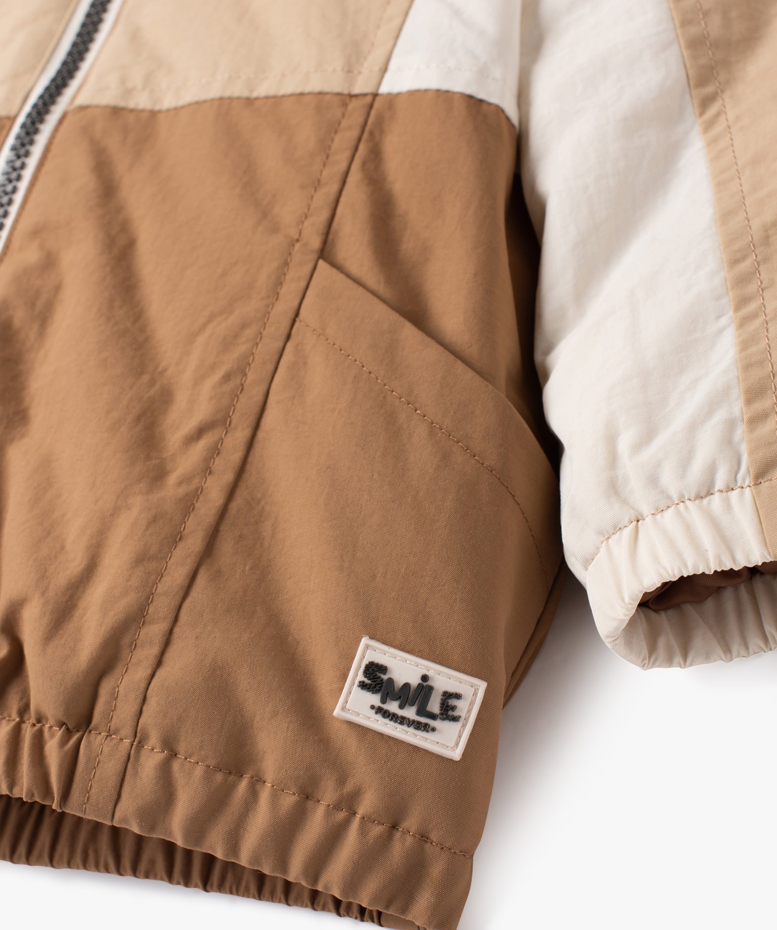Blouson à capuche multicolore bébé Garçon beige | GEMO