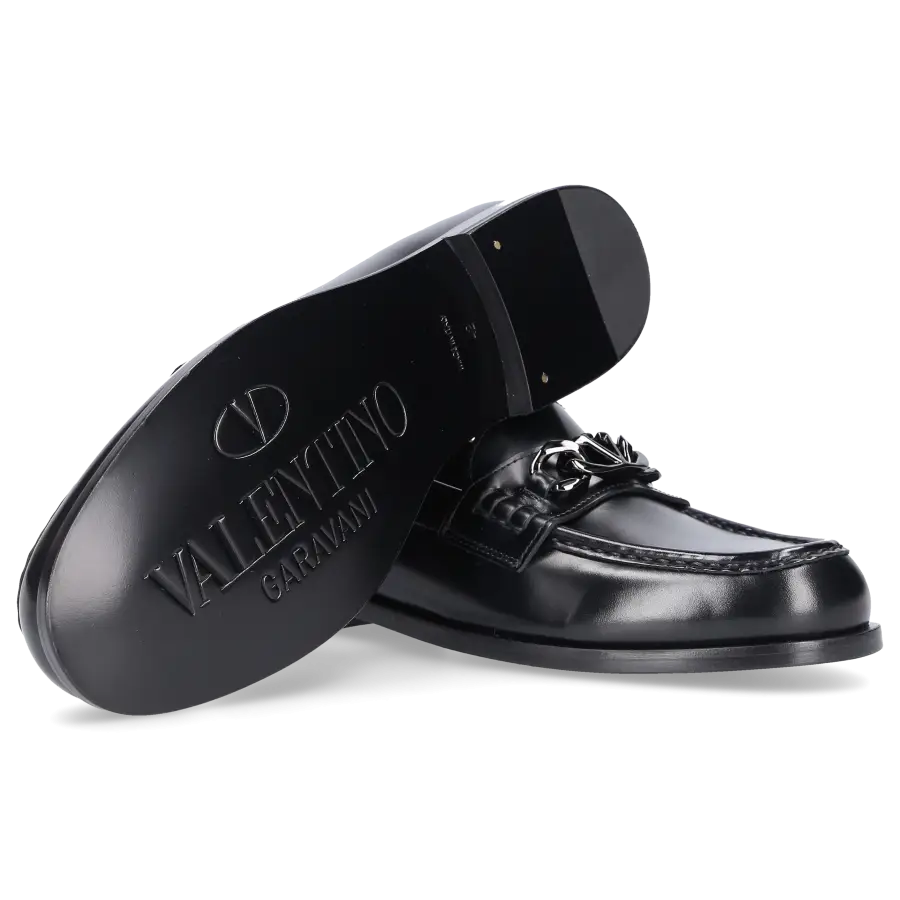 Valentino Garavani - Loafer VLOGO Kalbsleder - schwarz