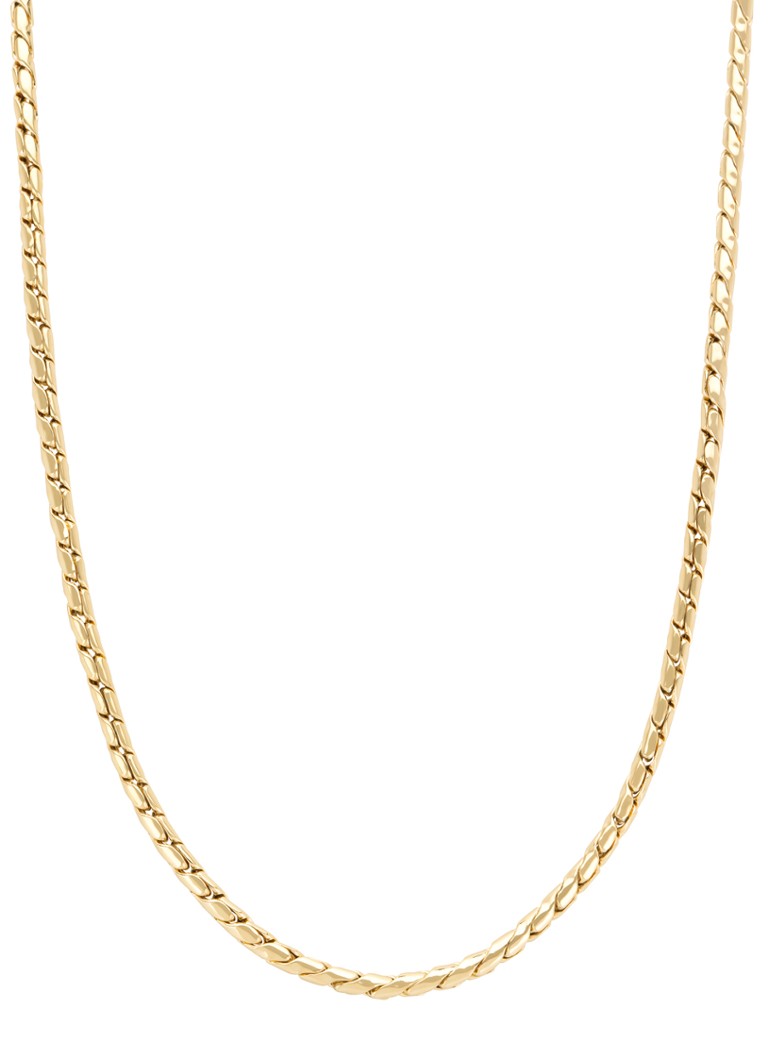 Diamond Point Yellow gold link necklace Timeless Treasures 45 cm