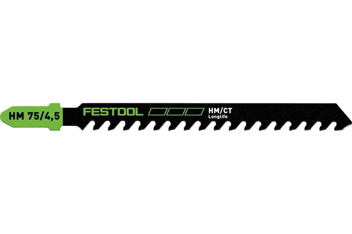 Festool Zubehör 204343 Decoupeerzaagblad HM 75/4,5 BAUMATERIALIEN SCHLEIFMATERIALIEN