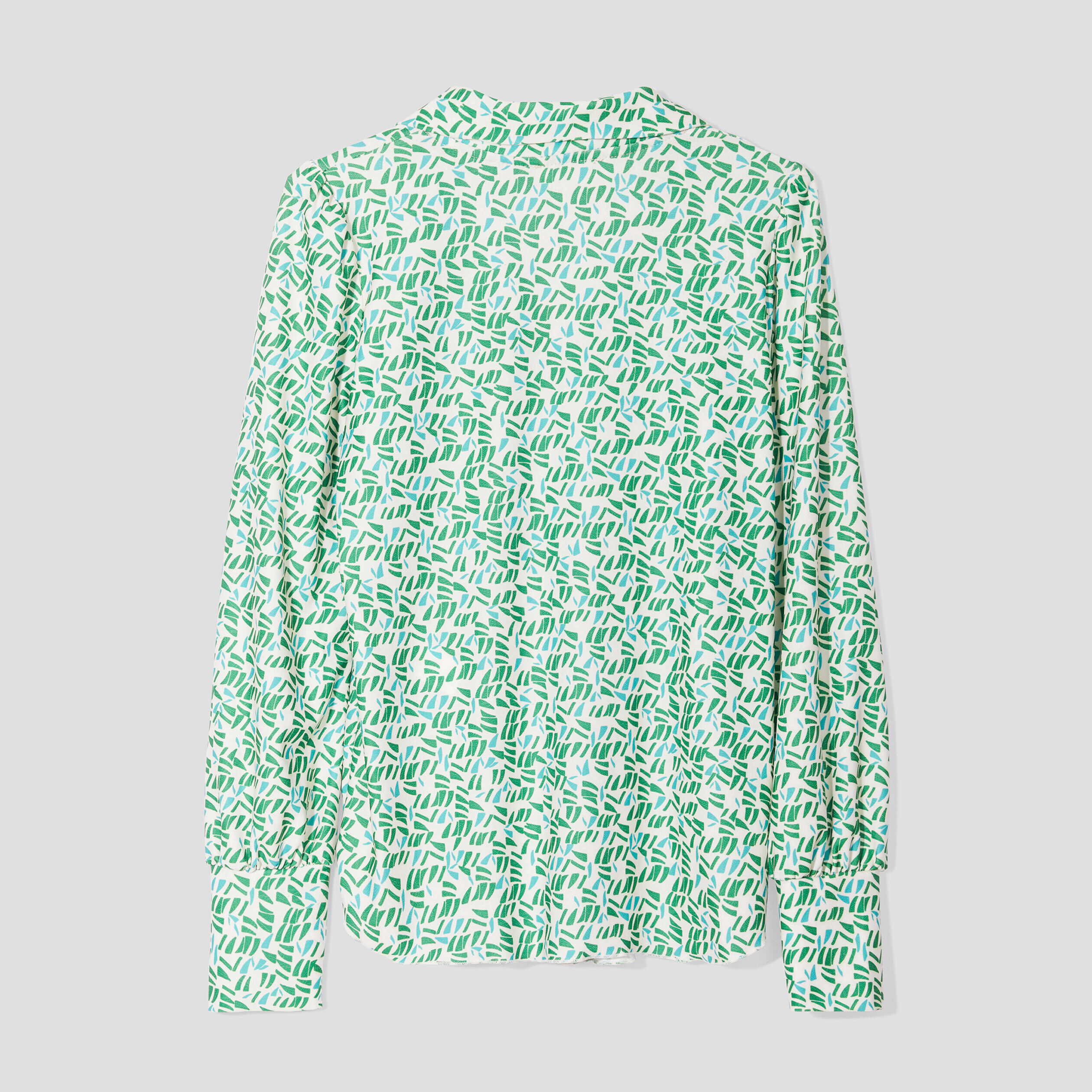 Blouse manches longues vert femme | Cache Cache