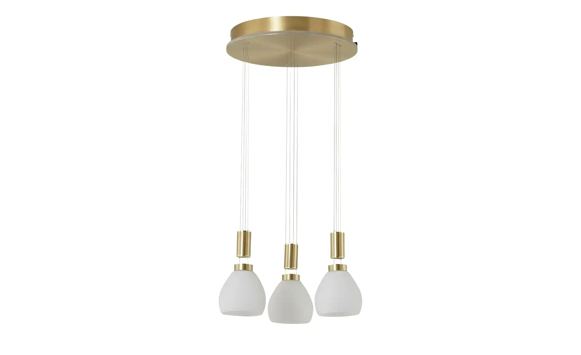 HELL-höllisch gutes Licht LED-Pendelleuchte, 3-flammig, Rondell, messing