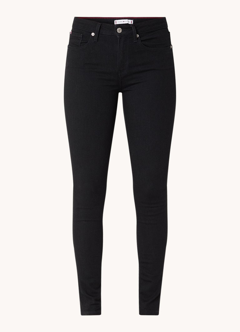 Blugi skinny cu talie joasă Tommy Hilfiger, din amestec de lyocell spălat