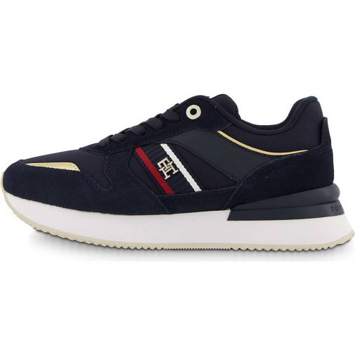 TOMMY HILFIGER Damen Sneaker CORP WEBBING RUNNER GOLD