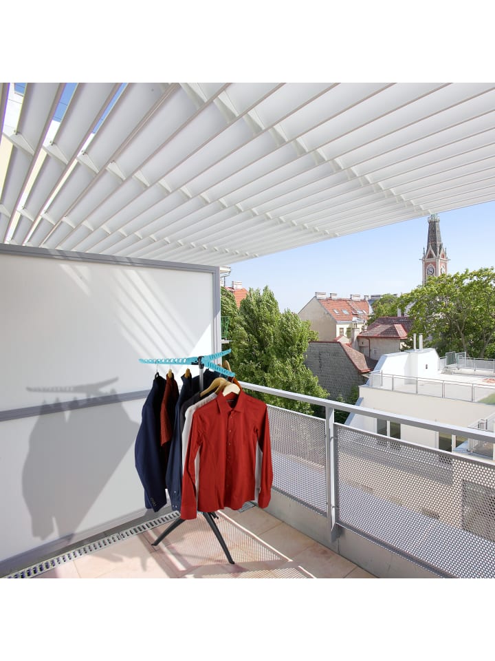 relaxdays Bügelwäscheständer in Silber/Türkis - (H)128 x Ø 56,5 cm günstig kaufen onesize