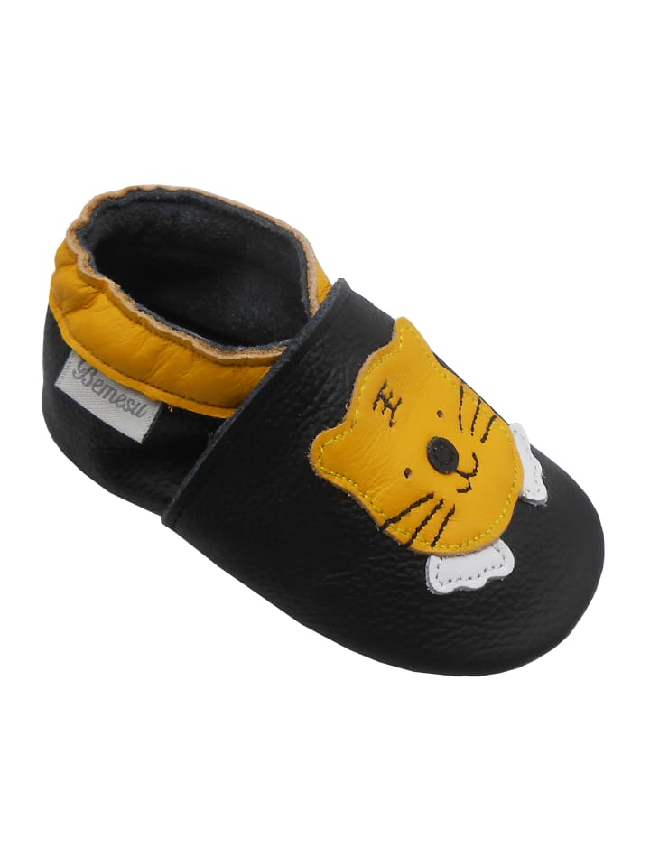 Yalion Leder-Krabbelschuhe 