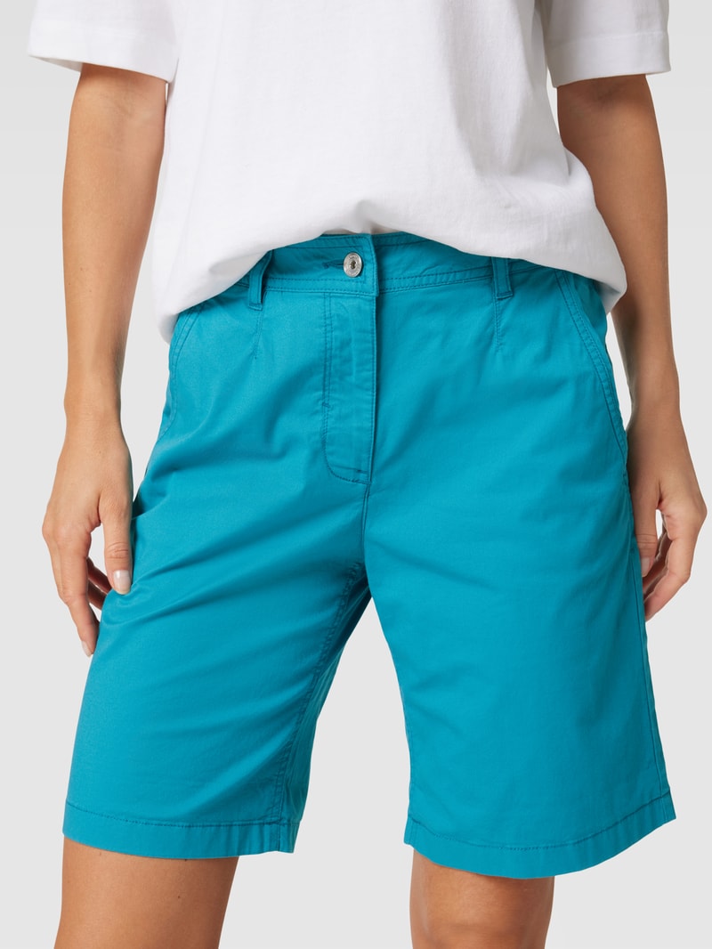 Bermudas mit französischen Eingrifftaschen in petrol