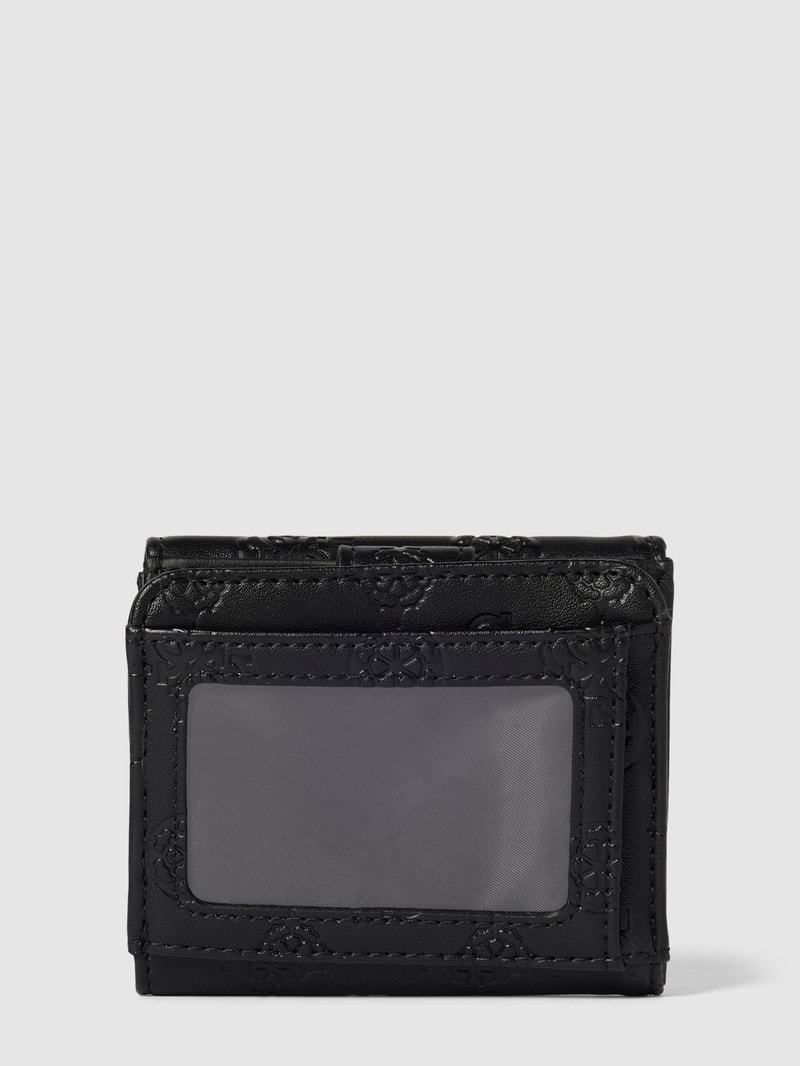Portemonnaie mit Label-Details Modell 'GEVA' in schwarz