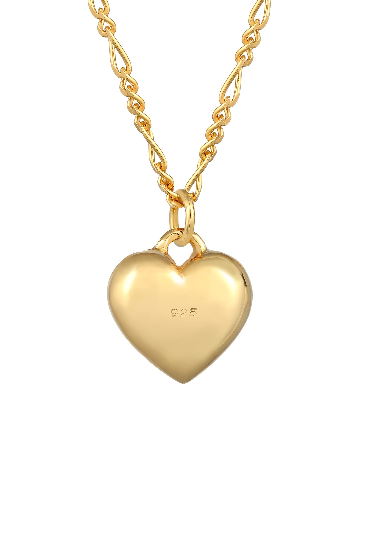 Elli Women's Heart Love Pendant with Crystals in 925 Sterling Silver Gold Plated