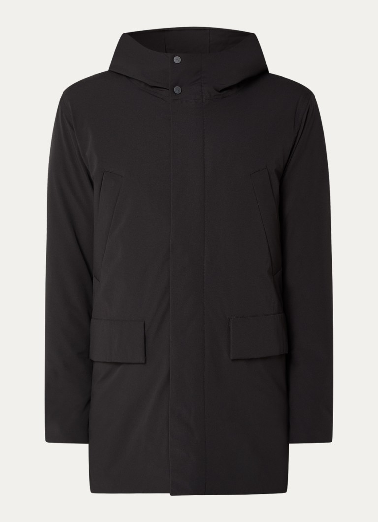 Elvine Lucius quilted parka with hood and flap pockets